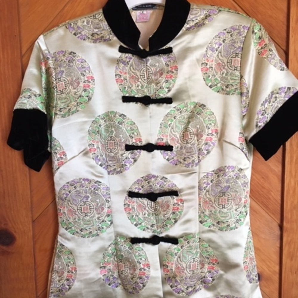 Satin and Velvet Asian Tunic